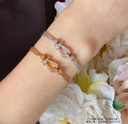 [Imperial] FORCE SMALL HORSESHOE  DIAMOND CHAIN ROPE BRACELET