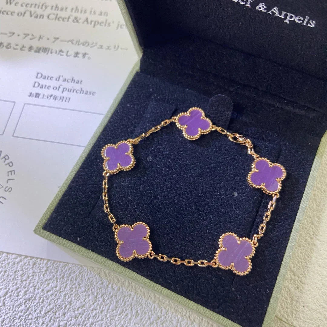 [Imperial]New  CLOVER 5 MOTIF VIOLET BRACELET COLLECTION