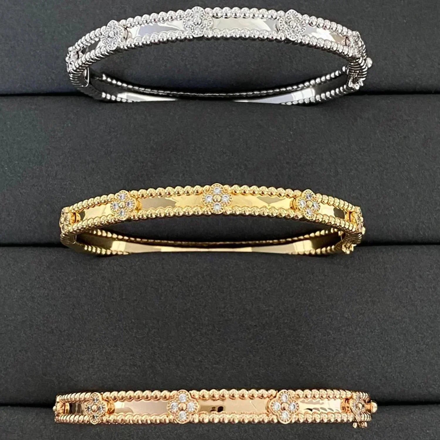 [Imperial] CLOVER BRACELET 4MM DIAMONDS