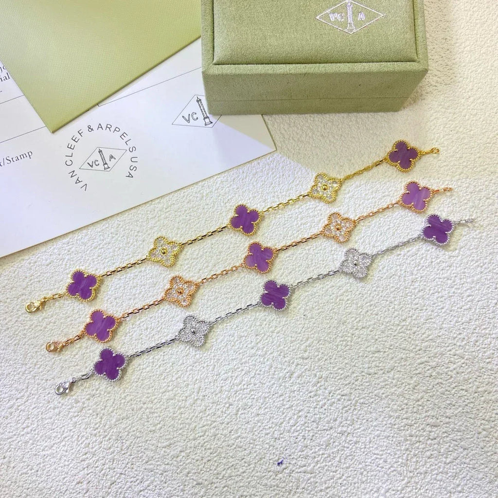 [Imperial]New  CLOVER 5 MOTIF VIOLET BRACELET COLLECTION