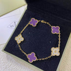 [Imperial]New  CLOVER 5 MOTIF VIOLET BRACELET COLLECTION