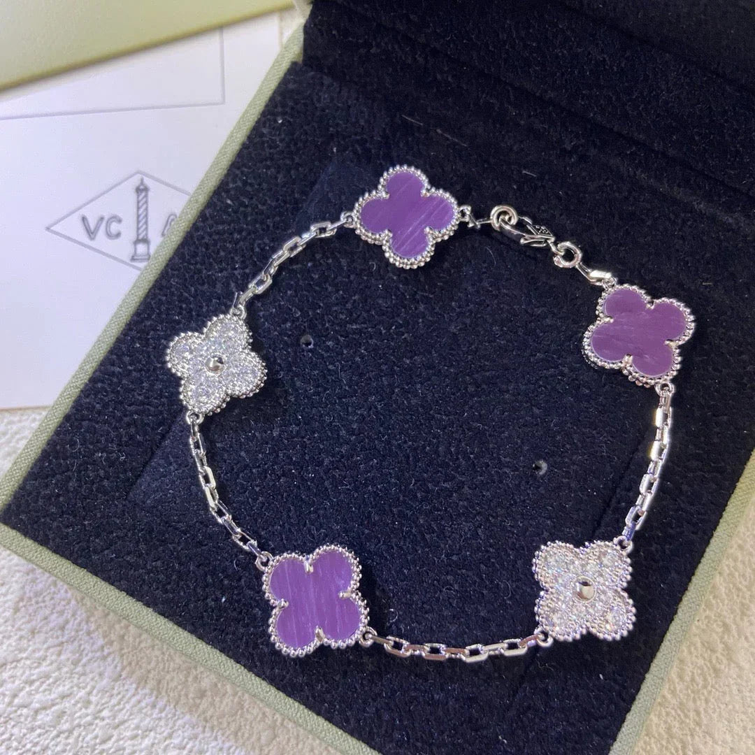 [Imperial]New  CLOVER 5 MOTIF VIOLET BRACELET COLLECTION