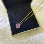 [Imperial] CLOVER 15MM  PURPLE VIOLET NECKLACE