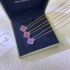 [Imperial] CLOVER 15MM  PURPLE VIOLET NECKLACE