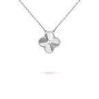 [Imperial] CLOVER 15MM LASER NECKLACE SILVER