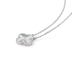 [Imperial] CLOVER 15MM LASER NECKLACE SILVER