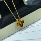 [Imperial] CLOVER 15MM DIAMOND AND YELLOW TIGER'S EYE AGATE necklace