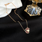 [Imperial] LUCKY  CARNELIANS LADYBUG NECKLACE
