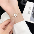 [Imperial] LUCKY WHITE MOP PLUM BLOSSOM  BRACELET