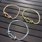 [Imperial] FORCE  HORSESHOE  DIAMOND TENNIS BRACELET