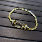 [Imperial] FORCE  HORSESHOE  DIAMOND TENNIS BRACELET