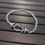 [Imperial] FORCE  LARGE HORSESHOE FULL DIAMOND TENNIS BRACELET