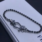 [Imperial] FORCE  LARGE HORSESHOE FULL DIAMOND TENNIS BRACELET