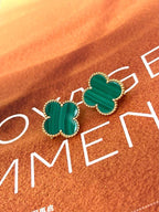 [Imperial] CLOVER LARGE (20mm) 1 MOTIFS GREENER MOP STUD EARRINGS