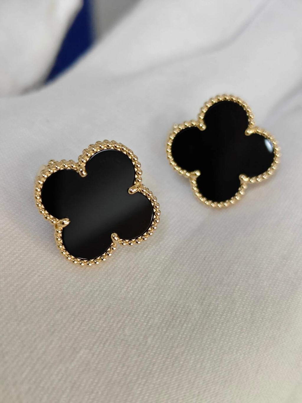 [Imperial] CLOVER 20MM BLACK MOP EARRINGS