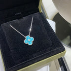 [Imperial] CLOVER 15MM DIAMOND SVRES PORCELAIN  NECKLACE SILVER