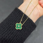 [Imperial] CLOVER 15MM DIAMOND TURQUOISE NECKLACE