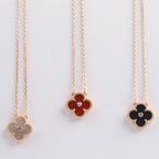 [Imperial] CLOVER 15MM DIAMOND CARNELIAN NECKLACE