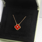 [Imperial] CLOVER 15MM DIAMOND CARNELIAN NECKLACE