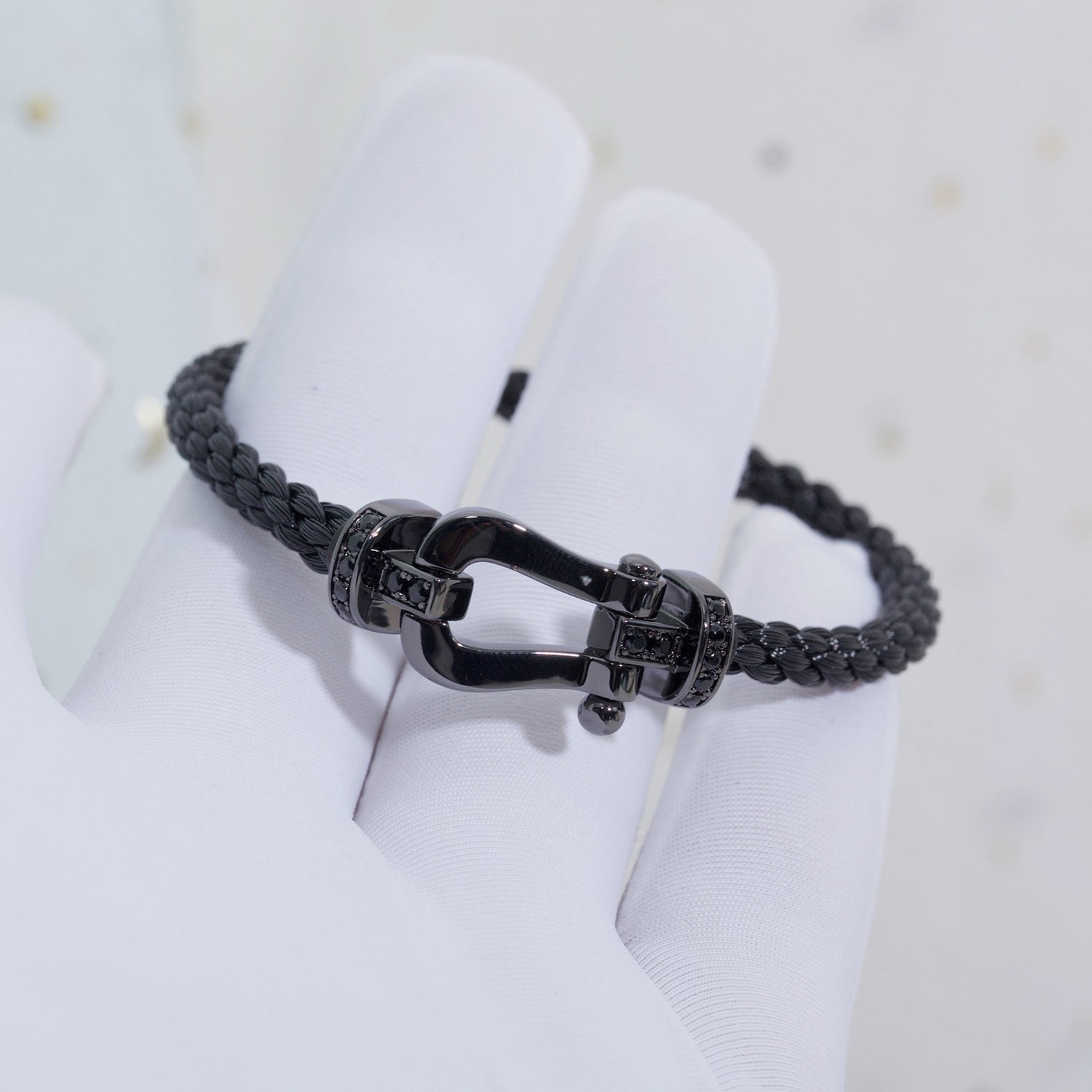 [Imperial] FORCE LARGE SERIES HORSESHOE BLACK SAMURAI BRACELET
