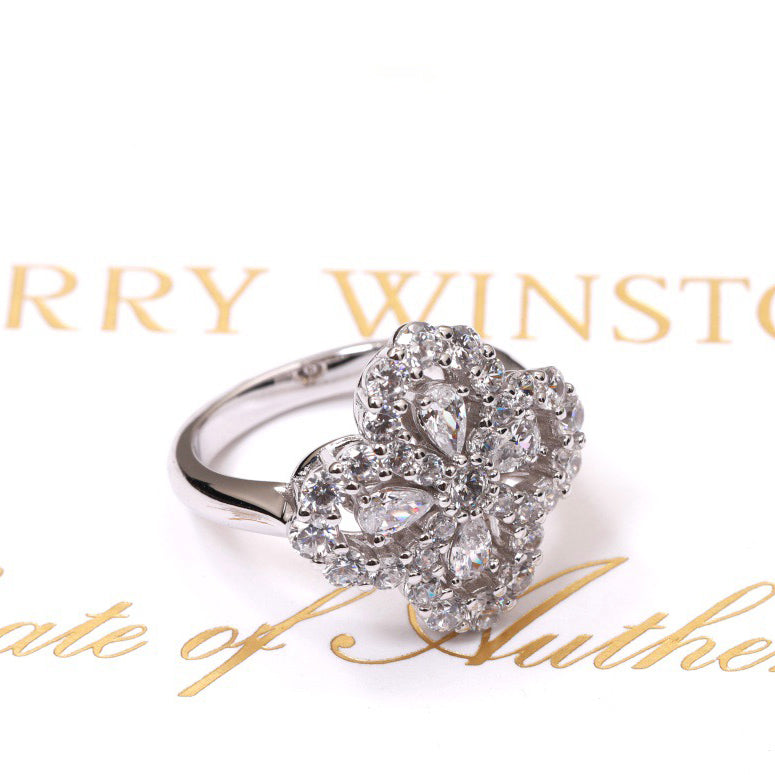 [Imperial] LOOP RING FULL MOTIF DIAMOND 16MM SILVE