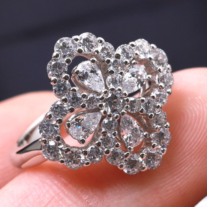 [Imperial] LOOP RING FULL MOTIF DIAMOND 16MM SILVE