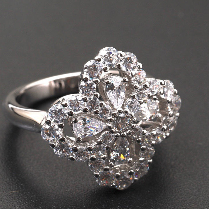 [Imperial] LOOP RING FULL MOTIF DIAMOND 16MM SILVE