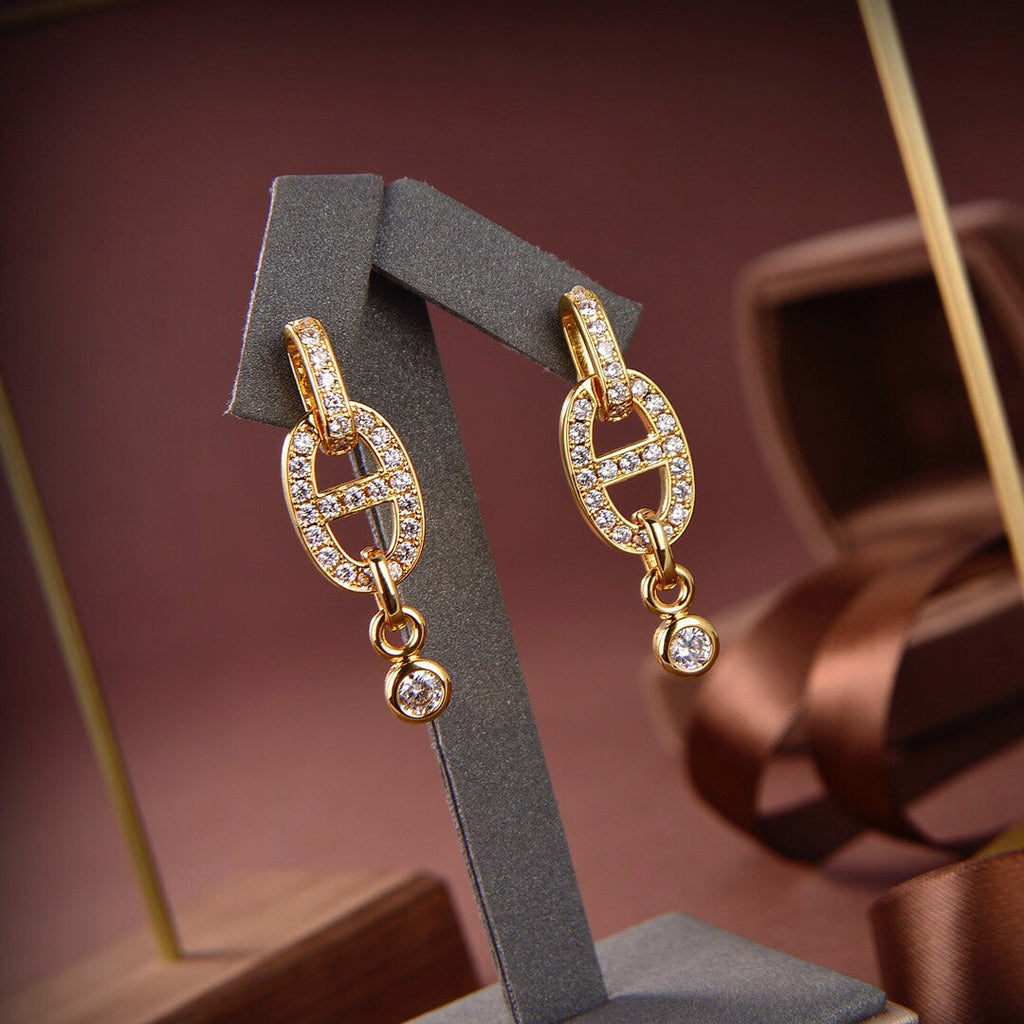 [Imperial] HM CHAINE DIAMOND EARRINGS