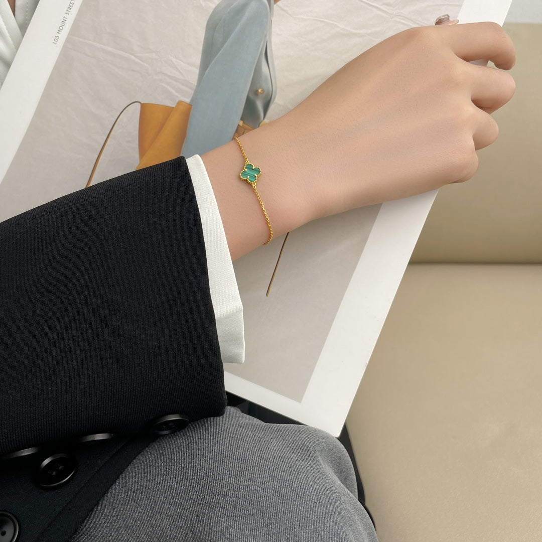 [Imperial] CLOVER BRACELET MALACHITE 1 MOTIF