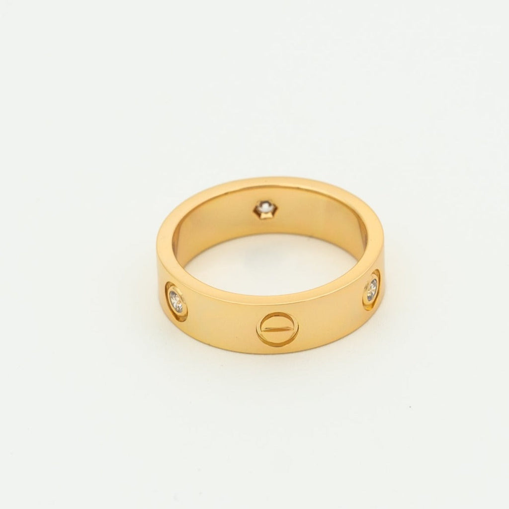[Imperial] LOVE RING 5.5MM 3 DIAMONDS PINK GOLD