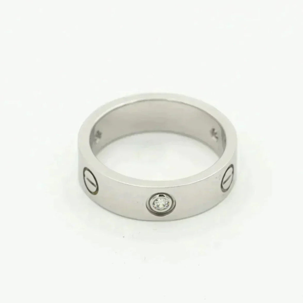 [Imperial] LOVE RING 5.5MM 3 DIAMONDS SILVER
