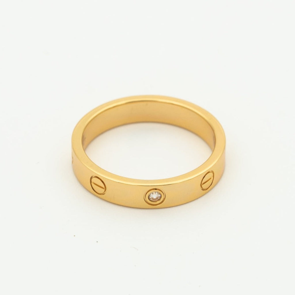 [Imperial] LOVE RING 4MM 1 DIAMOND PINK GOLD
