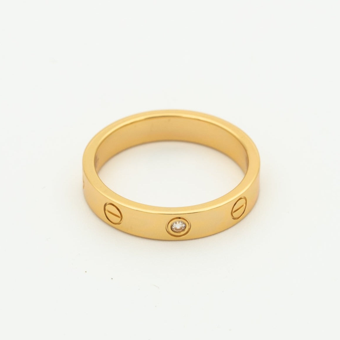 [Imperial] LOVE RING 4MM 1 DIAMOND PINK GOLD