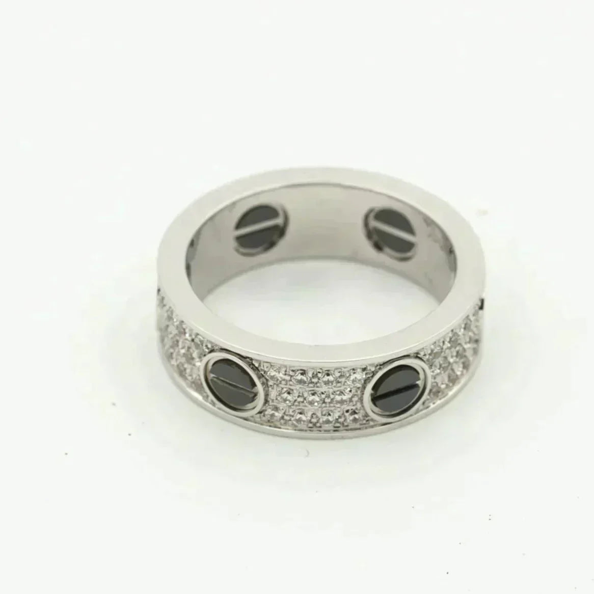 [Imperial] LOVE RING 5.5MM DIAMONDS PAVED CERAMIC