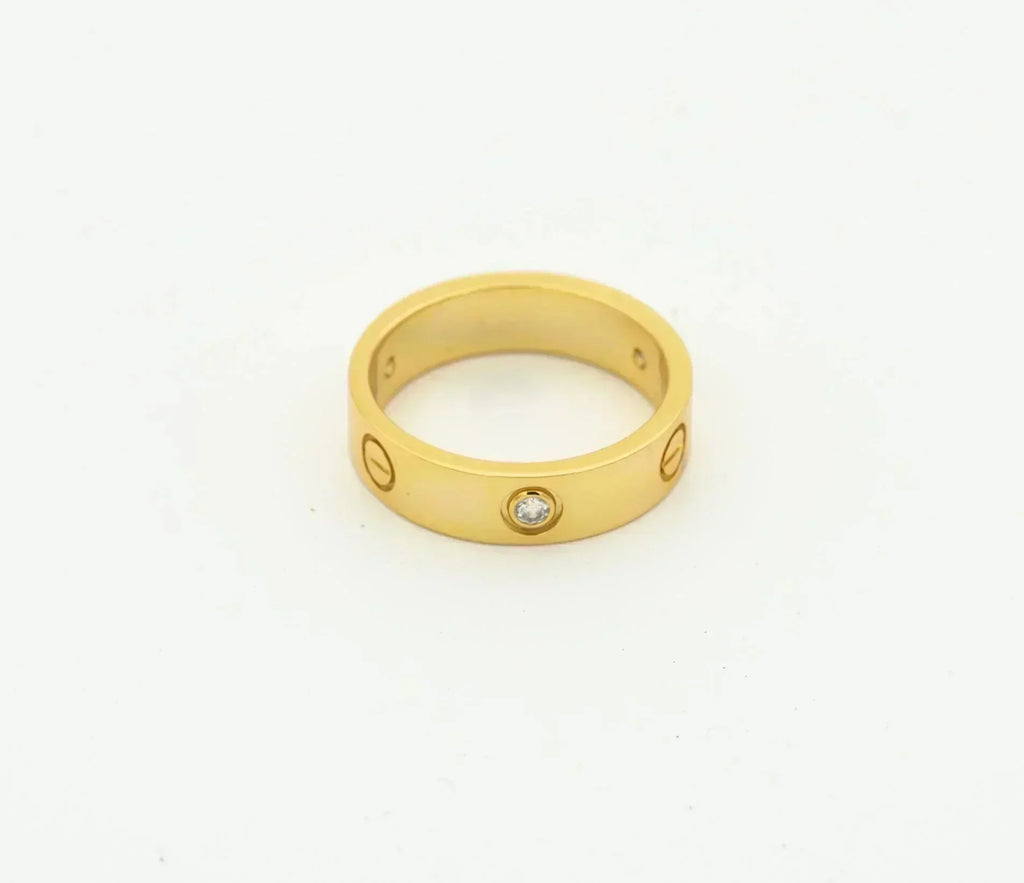 [Imperial] LOVE RING 4MM 1 DIAMOND GOLD