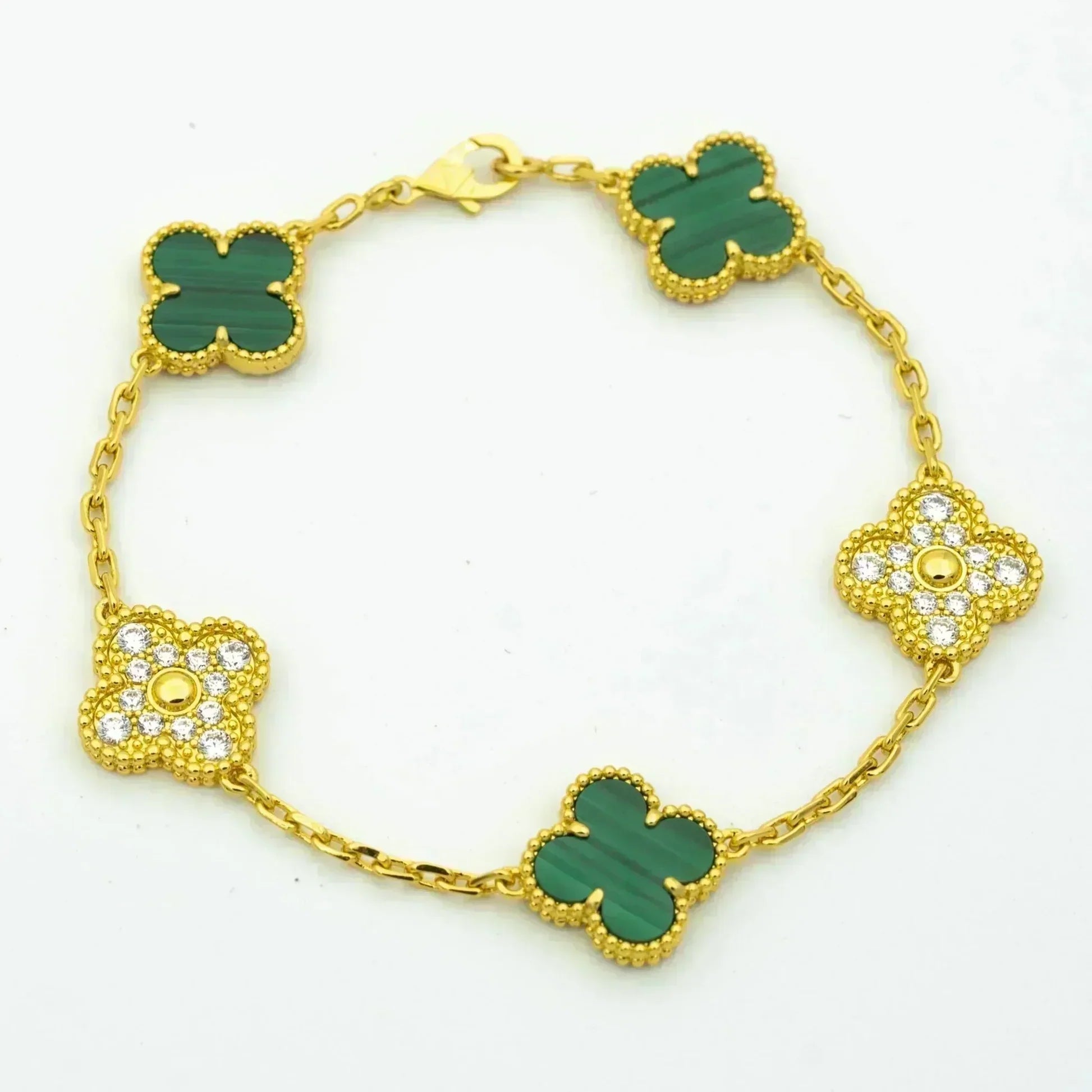 [Imperial]New  CLOVER 5 MOTIF MALACHITE BRACELET COLLECTION