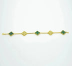 [Imperial]New  CLOVER 5 MOTIF MALACHITE BRACELET COLLECTION