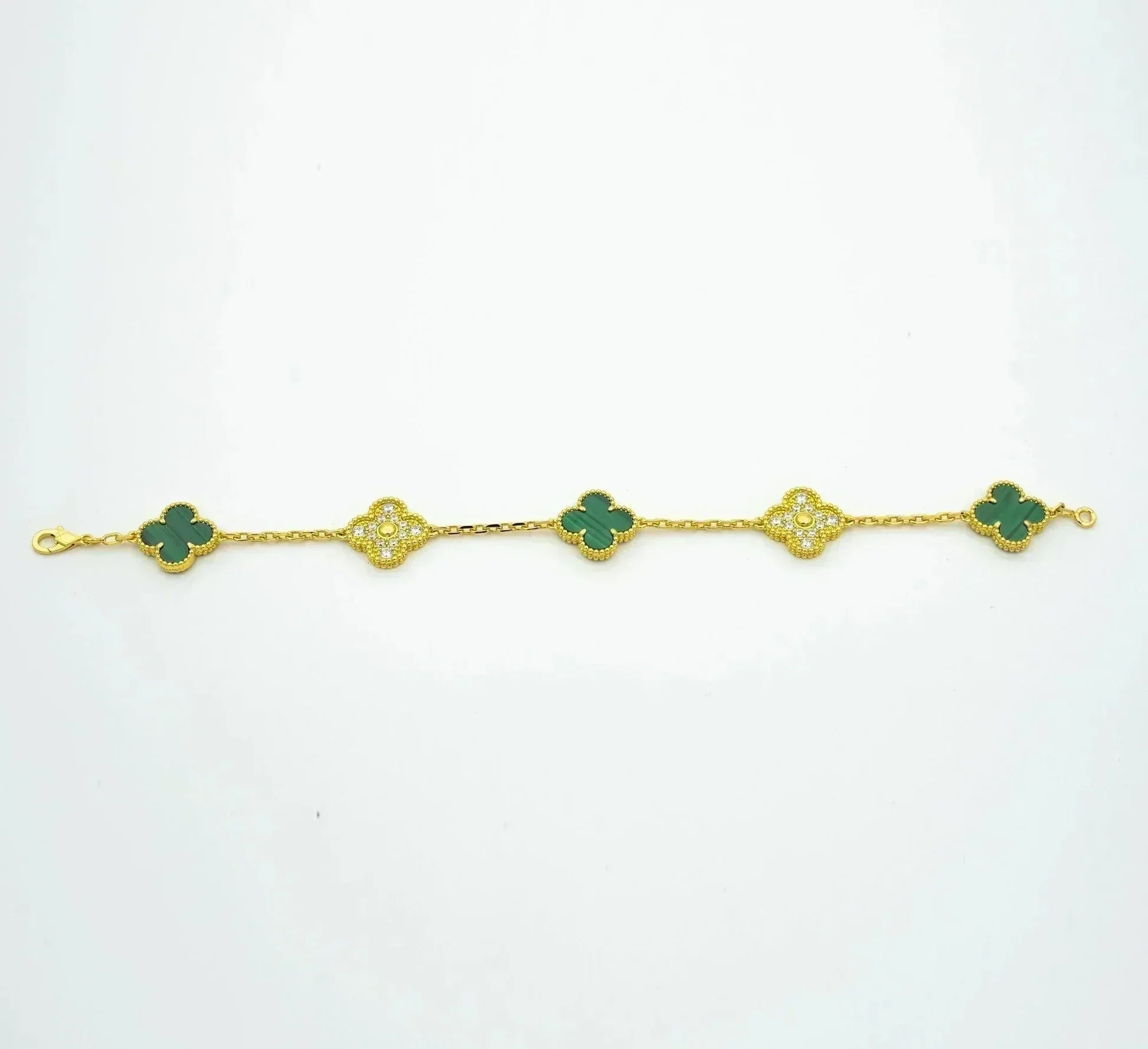[Imperial]New  CLOVER 5 MOTIF MALACHITE BRACELET COLLECTION