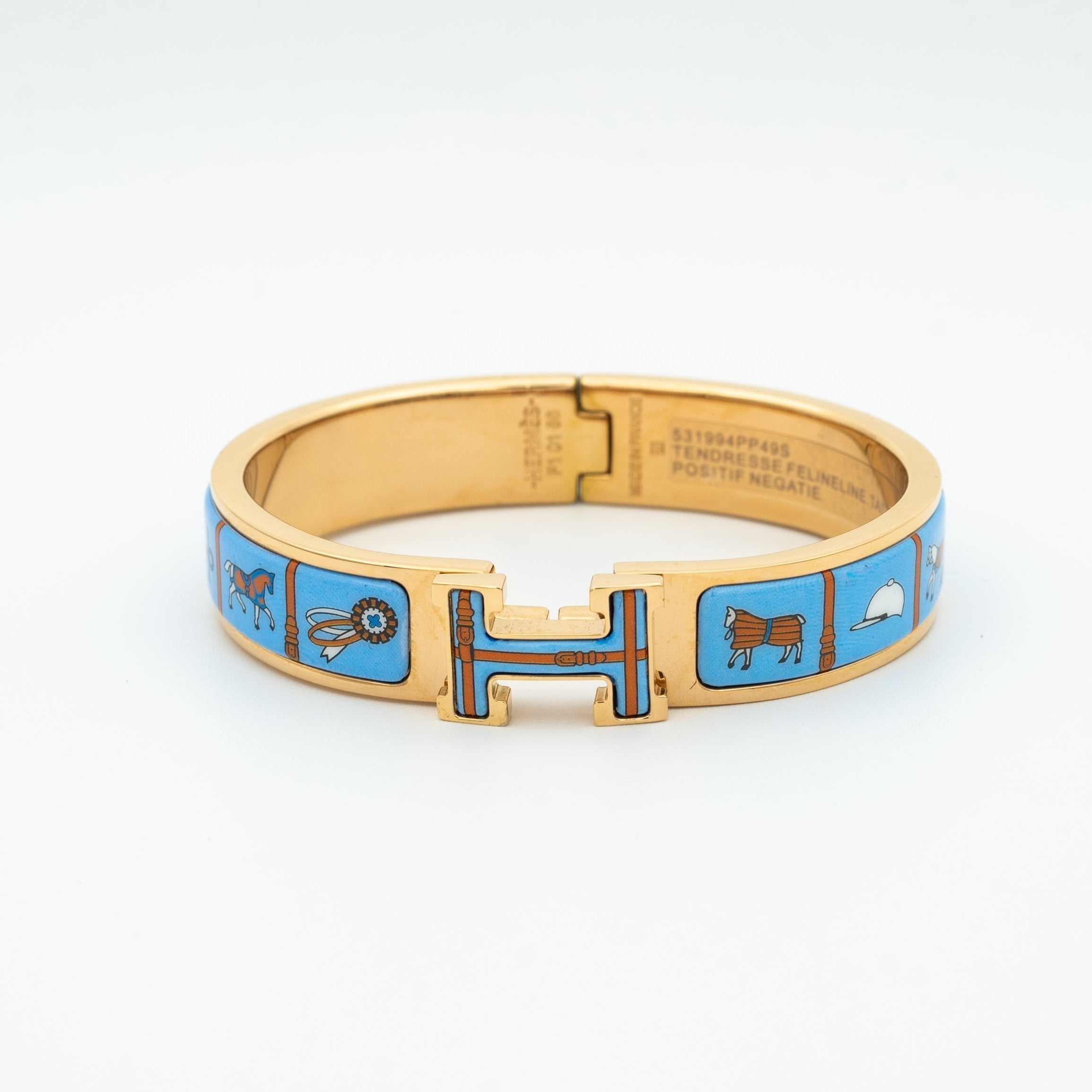[Imperial] H PINK GOLD BRACELET BLUE CERAMIC