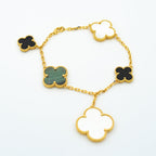 [Imperial] CLOVER BRACELET 5 MOTIFS ONYX MOP
