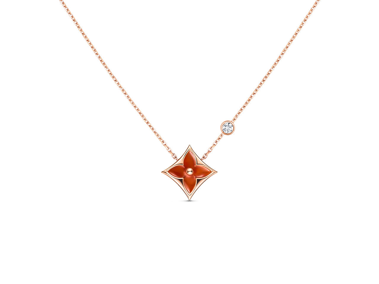 [Imperial] STAR NECKLACE PINK GOLD 1 DIAMOND