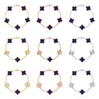 [Imperial]New CLOVER 5 MOTIF PURPLE STRIPES BRACELET COLLECTION