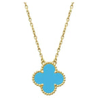 [Imperial] CLOVER 15MM VINTAGE TURQUOISE NECKLACE
