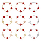 [Imperial]New CLOVER 5 MOTIF RED PATTERN BRACELET COLLECTION
