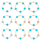 [Imperial]New  CLOVER 5 MOTIF TURQUOISE BRACELET COLLECTION