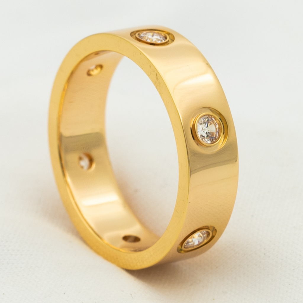 [Imperial] LOVE RING 5.5MM 6 DIAMONDS PINK GOLD