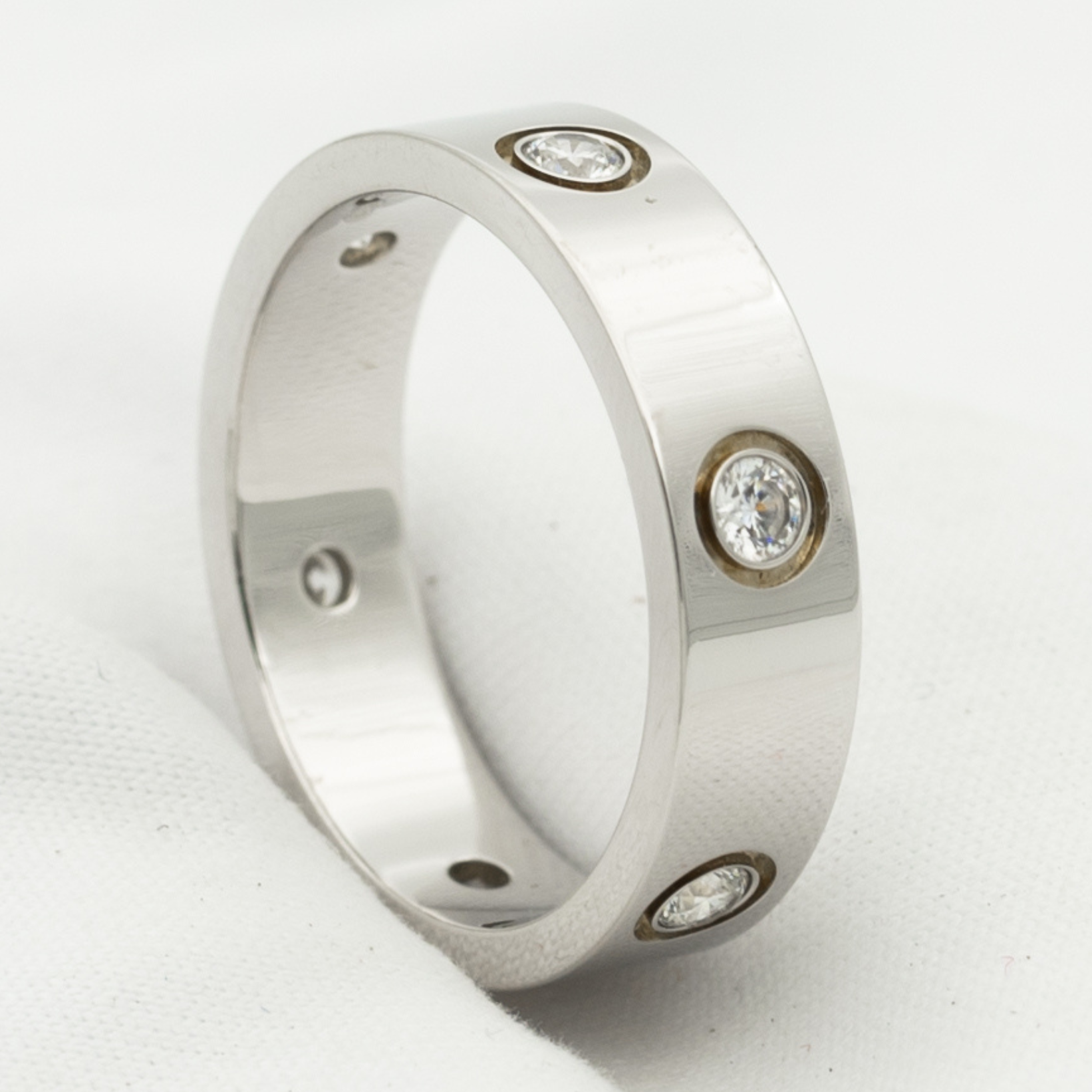 [Imperial] LOVE RING 5.5MM 6 DIAMONDS SILVER