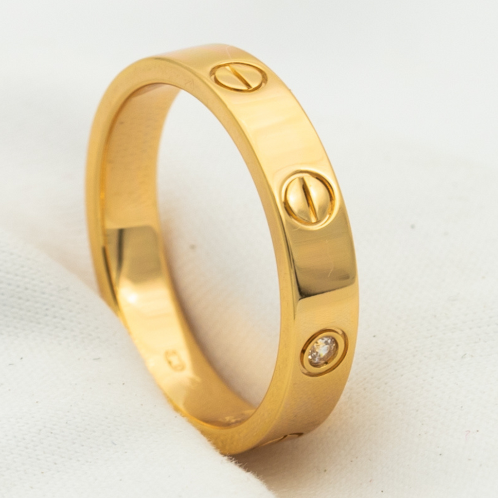[Imperial] LOVE RING 4MM 1 DIAMOND PINK GOLD