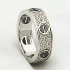 [Imperial] LOVE RING 5.5MM DIAMONDS PAVED CERAMIC