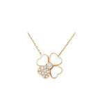 [Imperial] CLOVER MOP DIAMOND ROSE GOLD NECKLACE